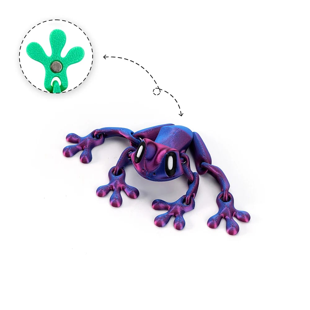 3D Printing Simulation Tree Frog Joint Movable Frog Ornaments Kitchen Home Decoration Office Animal Desk Toy Refrigerator Magnet
